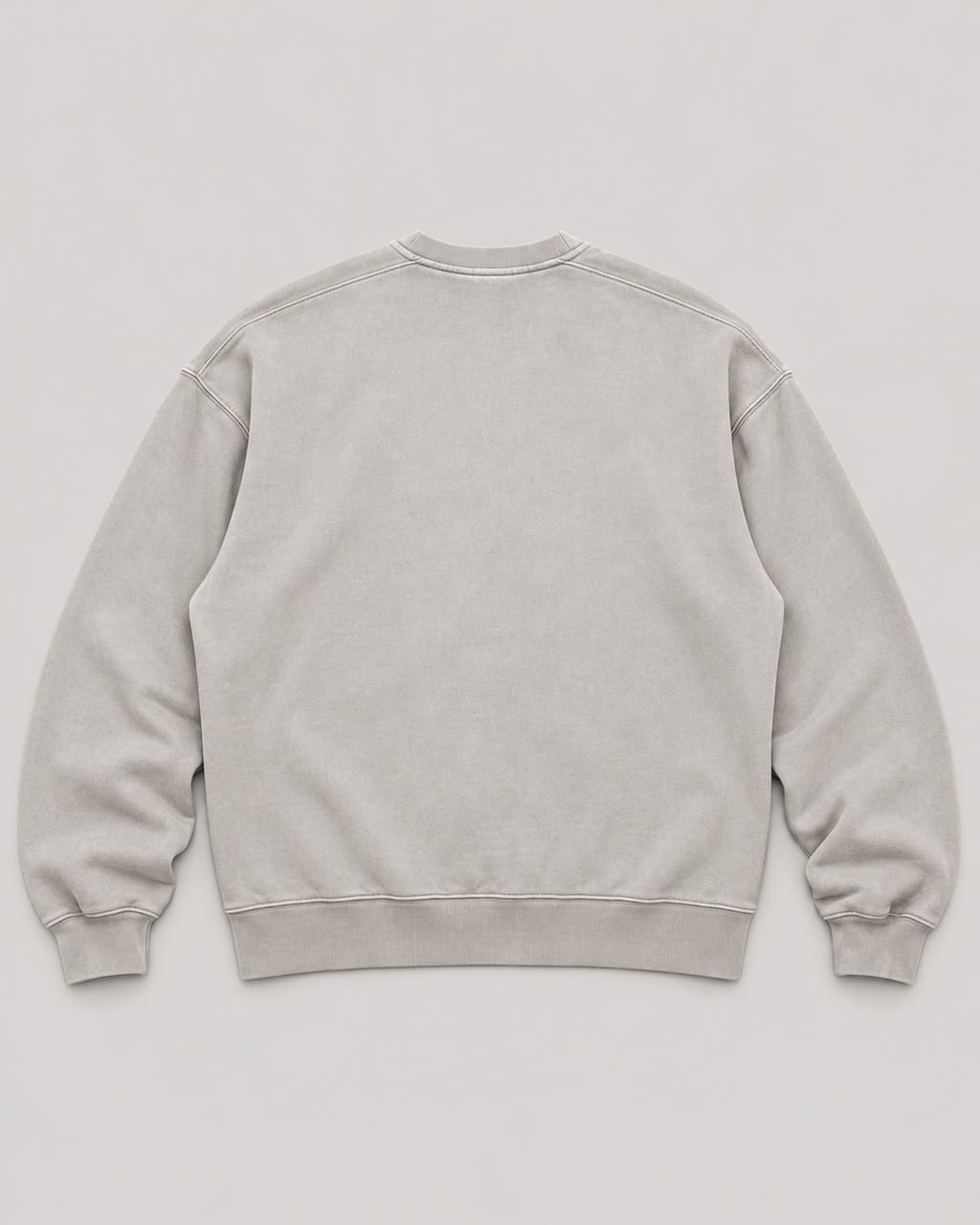 The Boston Harriers Crewneck in washed grey, back