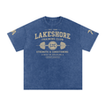 Lakeshore Training Club Heavyweight Vintage Wash T-Shirt — Washed Navy / Cream