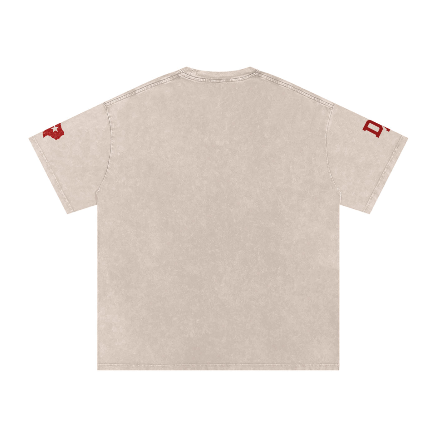 Lone Star Athletic Dept. Heavyweight Vintage Wash T-Shirt — Sand / Burnt Red