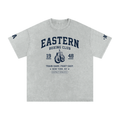 Eastern Boxing Club Heavyweight Vintage Wash T-Shirt — Slate Grey / Navy