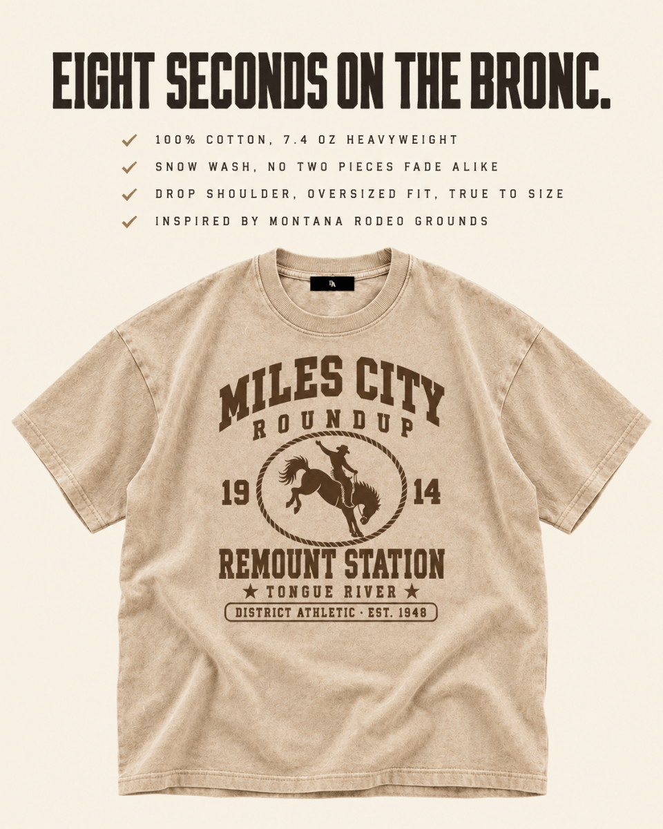 The Miles City Tee - District Athletic Apparel
