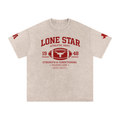 Lone Star Athletic Dept. Heavyweight Vintage Wash T-Shirt — Sand / Burnt Red