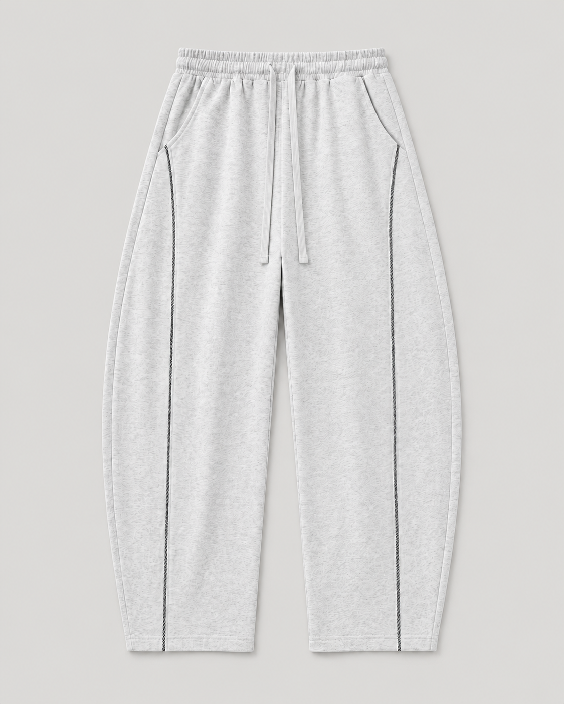 The Barrel Sweatpant in grey marl, front