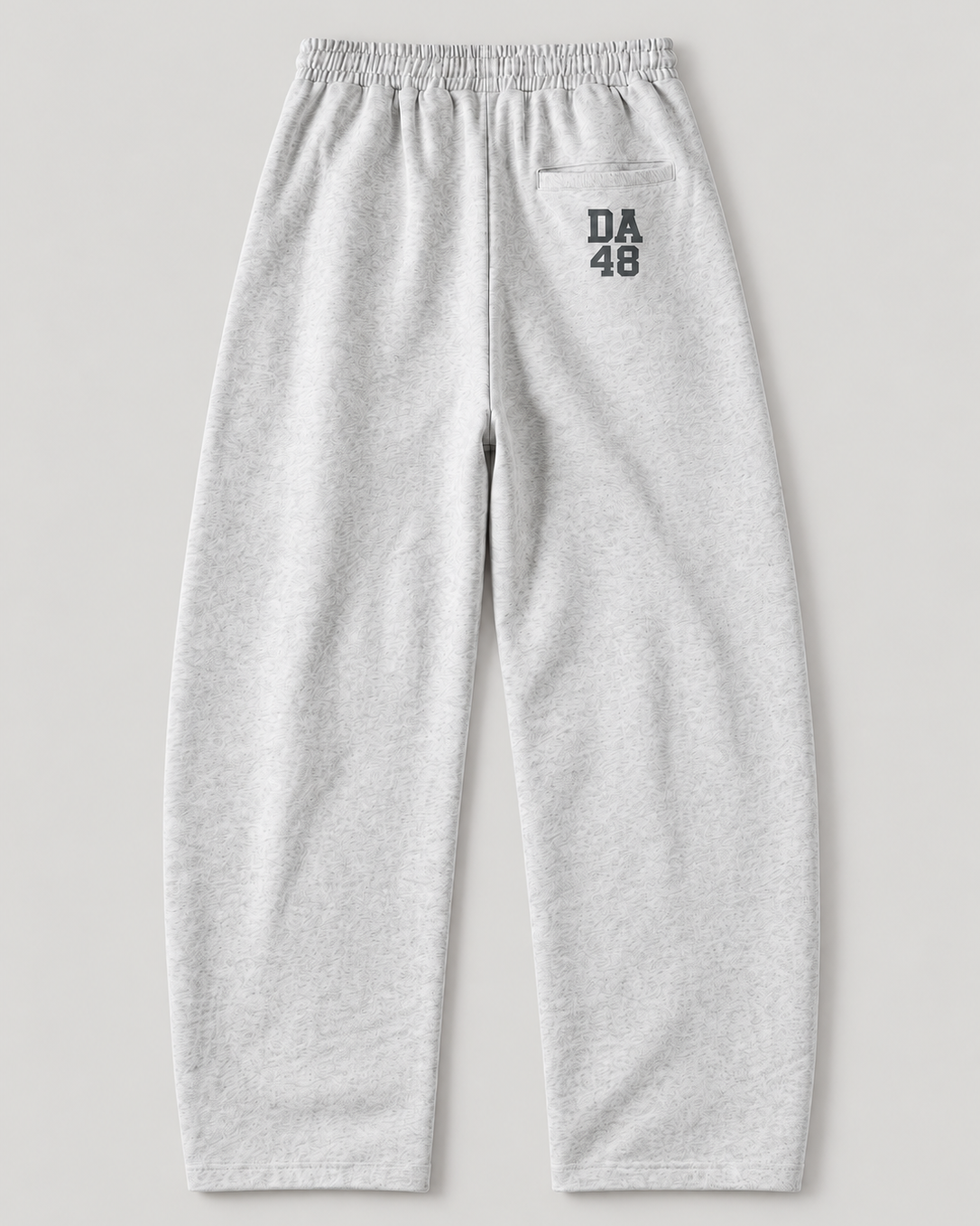 The Barrel Sweatpant in grey marl, back