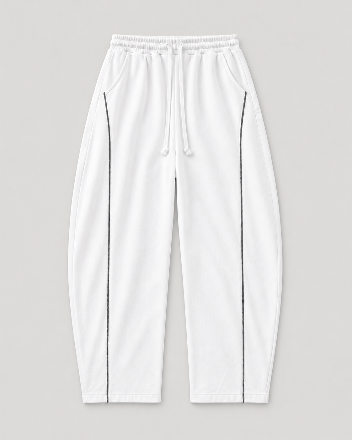 The Barrel Sweatpant in white, front