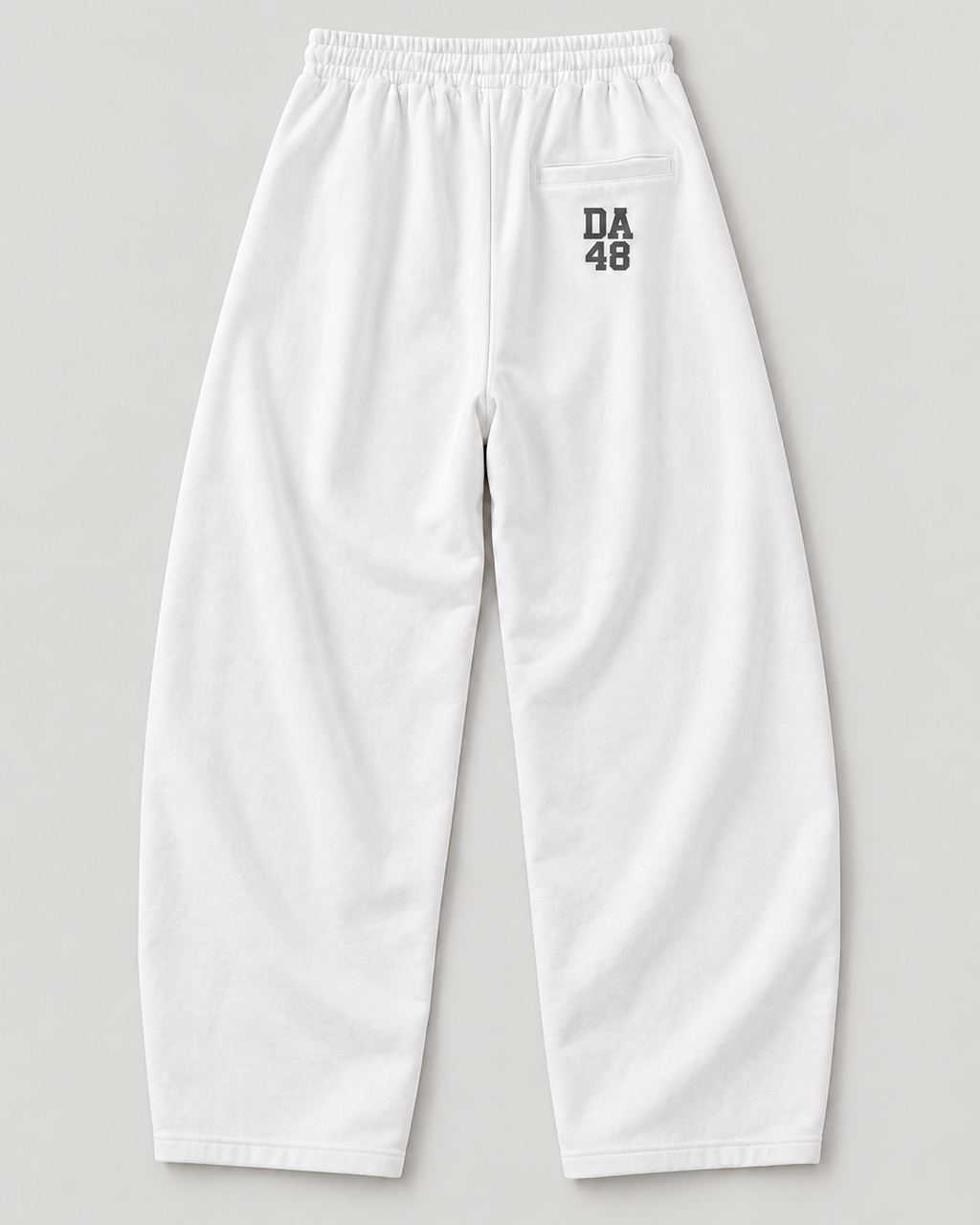 The Barrel Sweatpant in white, back