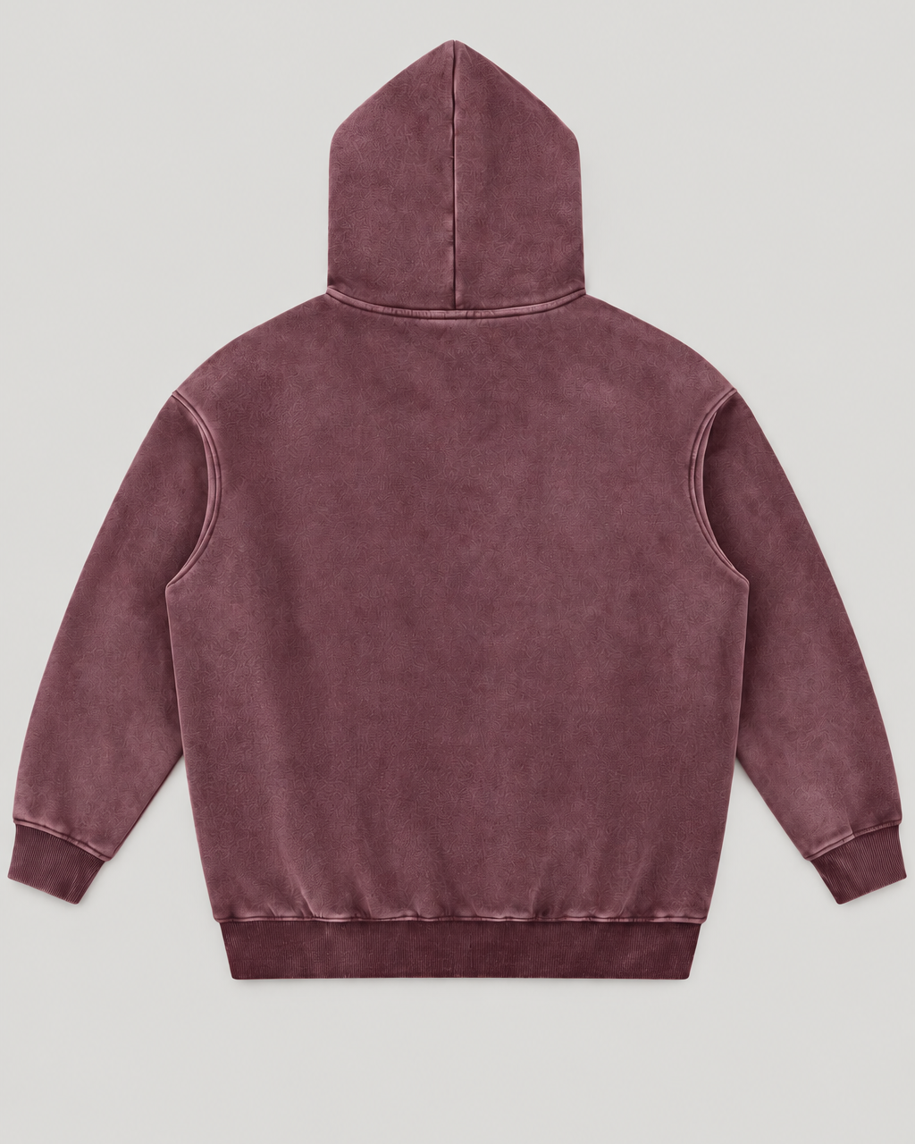 The District Hoodie in burgundy, back