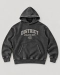The District Hoodie in charcoal, front